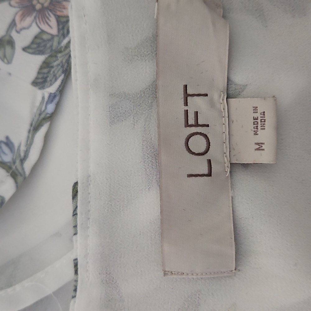 LOFT Floral Razerback Spaghetti Strap Tank - Picture 4 of 5